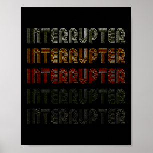 Love Heart Interrupter T-shirt Grunge  Zwart In Poster