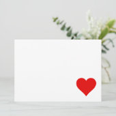 Love - Heart Invitation Card Kaart (Staand voorkant)