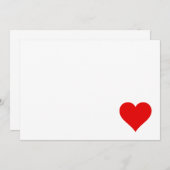 Love - Heart Invitation Card Kaart (Voorkant / Achterkant)
