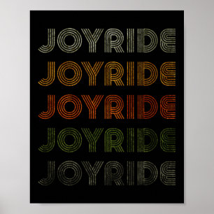 Love Heart Joyride T-shirt Grunge  Style Zwart Poster