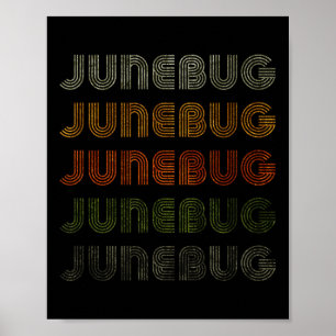Love Heart Junebug T-shirt Grunge Style Zwart Poster