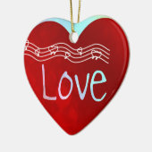 Love Heart Keramisch Ornament (Links)