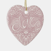 Love Heart Keramisch Ornament (Rechts)