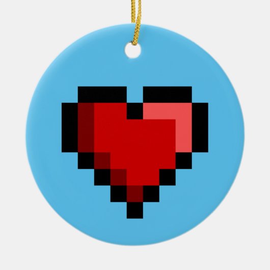 Love Heart Keramisch Ornament (Voorkant)