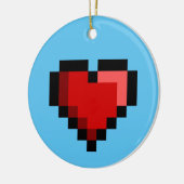 Love Heart Keramisch Ornament (Links)