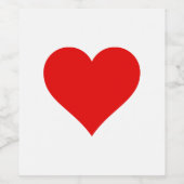 Love - Heart Label Wijn Etiket (Enkel label)