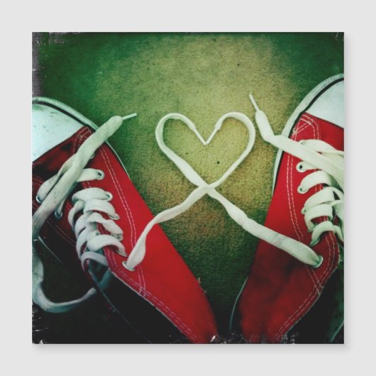 Love Heart Laces y2k – Rode Sneaker Grunge (Voorkant)