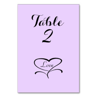 Love Heart Lavendar Table Kaarten