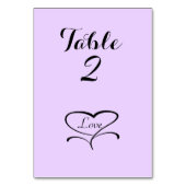 Love Heart Lavendar Table Kaarten (Achterkant)
