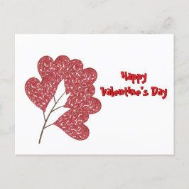 Love Heart Leaves Feestdagenkaart