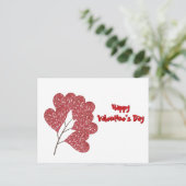 Love Heart Leaves Feestdagenkaart (Staand voorkant)