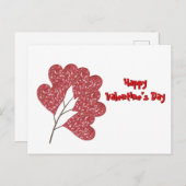 Love Heart Leaves Feestdagenkaart (Voorkant / Achterkant)