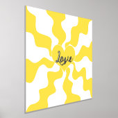 Love Heart - Lemon Yellow and White Folie Afdrukken (Laagn)