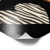 Love Heart Leopard Schattigee Valentijnsdag Foto Afdruk (Hoek)