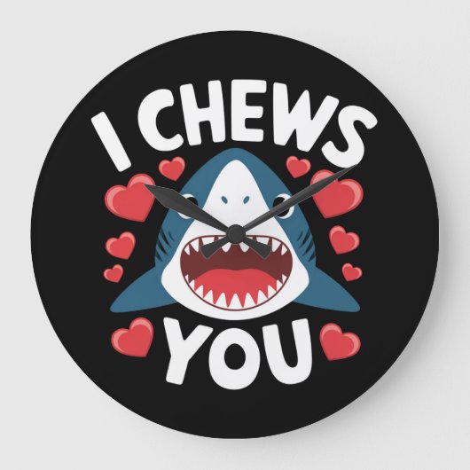 Love Heart Leopard Schattigee Valentijnsdag Grote Klok (Voorkant)