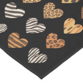 Love Heart Leopard Schattigee Valentijnsdag Korte Tafelloper (Hoek)