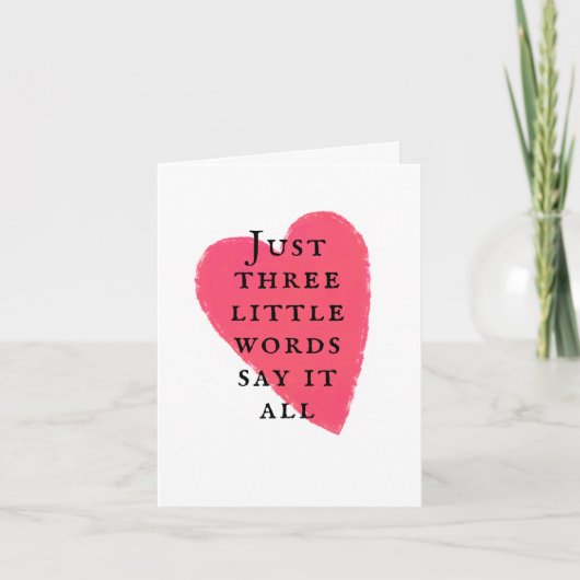 Love Heart Leuk Romantisch Jubileum, gewoon omdat Kaart (Voorkant)