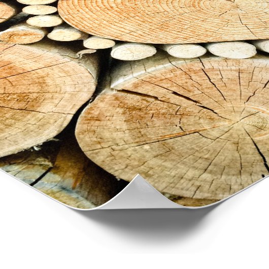 Love Heart Log Firewood Poster (Hoek)