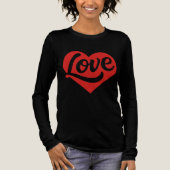 Love Heart Logo – Red Romantic Symbol Tri-Blend Shirt (Voorkant)