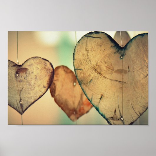 Love Heart Logs Poster (Voorkant)