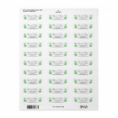 Love Heart Lucky Shamrock Return Address Etiket (Full Sheet)