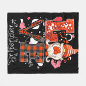 Love Heart Lunch Lady Cafeteria Worker Gnome Fleece Deken (Voorkant (Horizontaal))