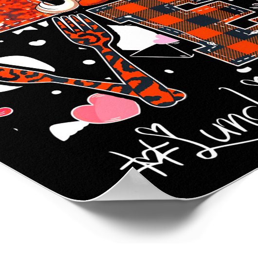 Love Heart Lunch Lady Cafeteria Worker Gnome Poster (Hoek)