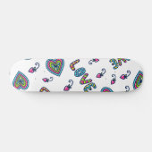 Love Heart Modern Pattern Persoonlijk Skateboard (Horizontaal)