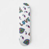 Love Heart Modern Pattern Persoonlijk Skateboard (Voorkant)