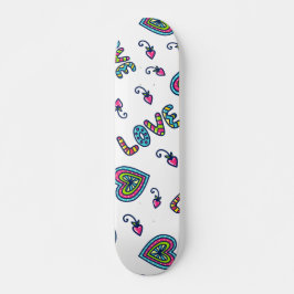 Love Heart Modern Pattern Persoonlijk Skateboard