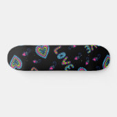 Love Heart Modern Pattern Persoonlijk Skateboard (Horizontaal)
