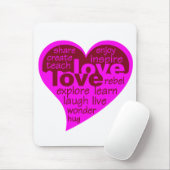 Love Heart mousepad Muismat (Met muis)