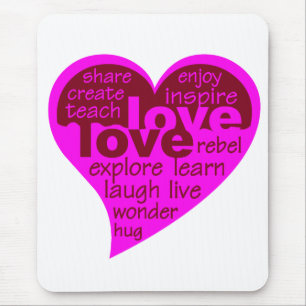 Love Heart mousepad Muismat