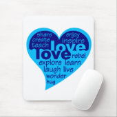 Love Heart mousepad Muismat (Met muis)