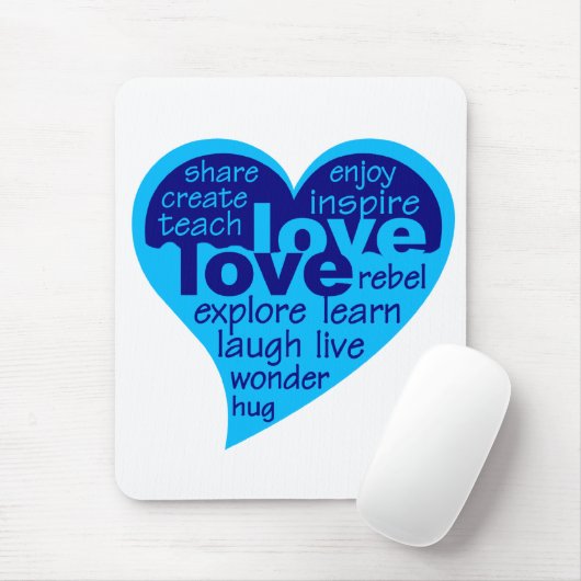 Love Heart mousepad Muismat (Met muis)
