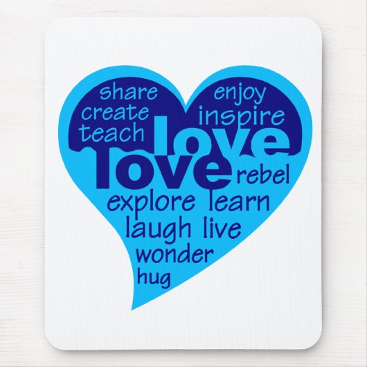 Love Heart mousepad Muismat (Voorkant)