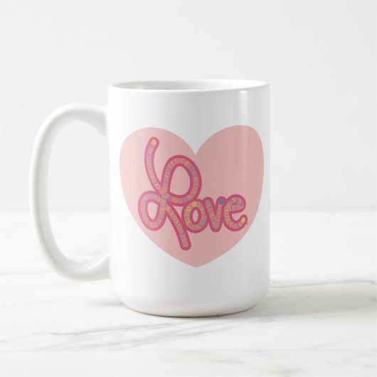 Love Heart Mug Koffiemok (Links)