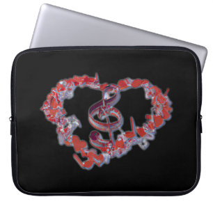 Love Heart Music Symbool Laptop Sleeve