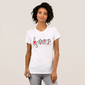 Love Heart Musical Notes t shirt (Voorkant volledig)