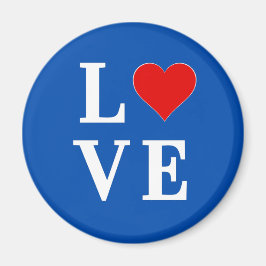 LOVE Heart Navy Blue Magneet