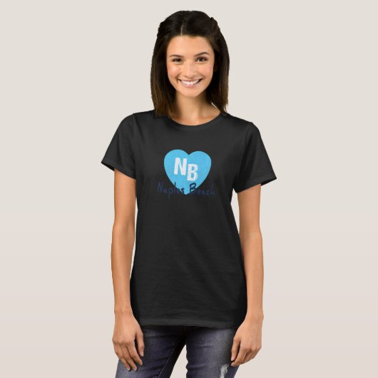 Love Heart Nb Napels Beach Fl Love Napels Florida T-shirt (Voorkant volledig)
