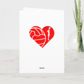 Love Heart Netball Bedankt (Achterkant)