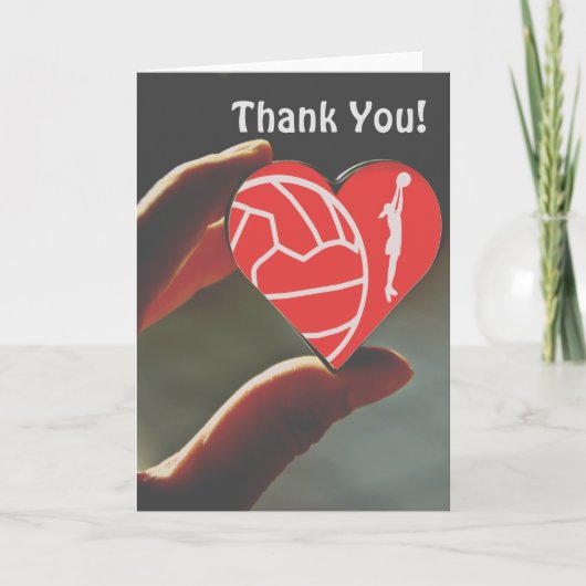 Love Heart Netball Bedankt (Voorkant)