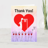 Love Heart Netball Bedankt (Voorkant)