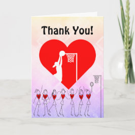 Love Heart Netball Bedankt