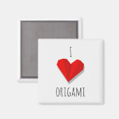 Love Heart Origami Vector Illustratie Magnet (Voorkant / Achterkant)