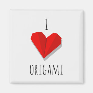 Love Heart Origami Vector Illustratie Magnet