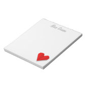 Love Heart Origami Vector Illustration Notitieblok (Linkerzijde)