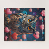 Love Heart Owl Legpuzzel (Horizontaal)