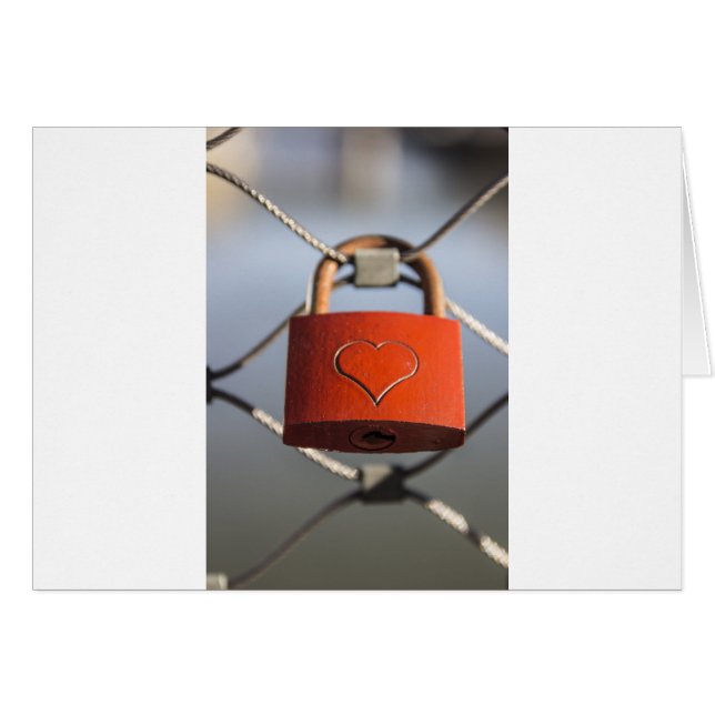 Love Heart Padlock (Voorkant Horizontaal)